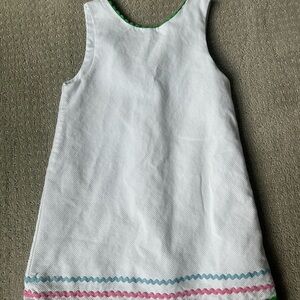 bella bliss White Dress with Pink and Blue Accents